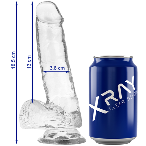 Dildo Realista Transparente 18,5cm  D-224101